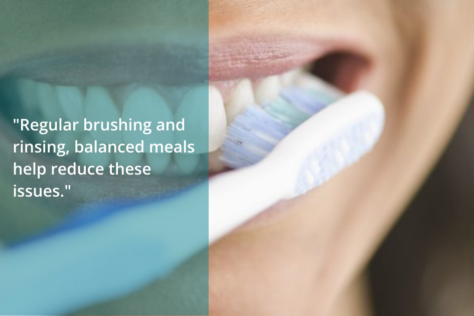 Maintaining dental health with daily brushing to prevent dental problems.